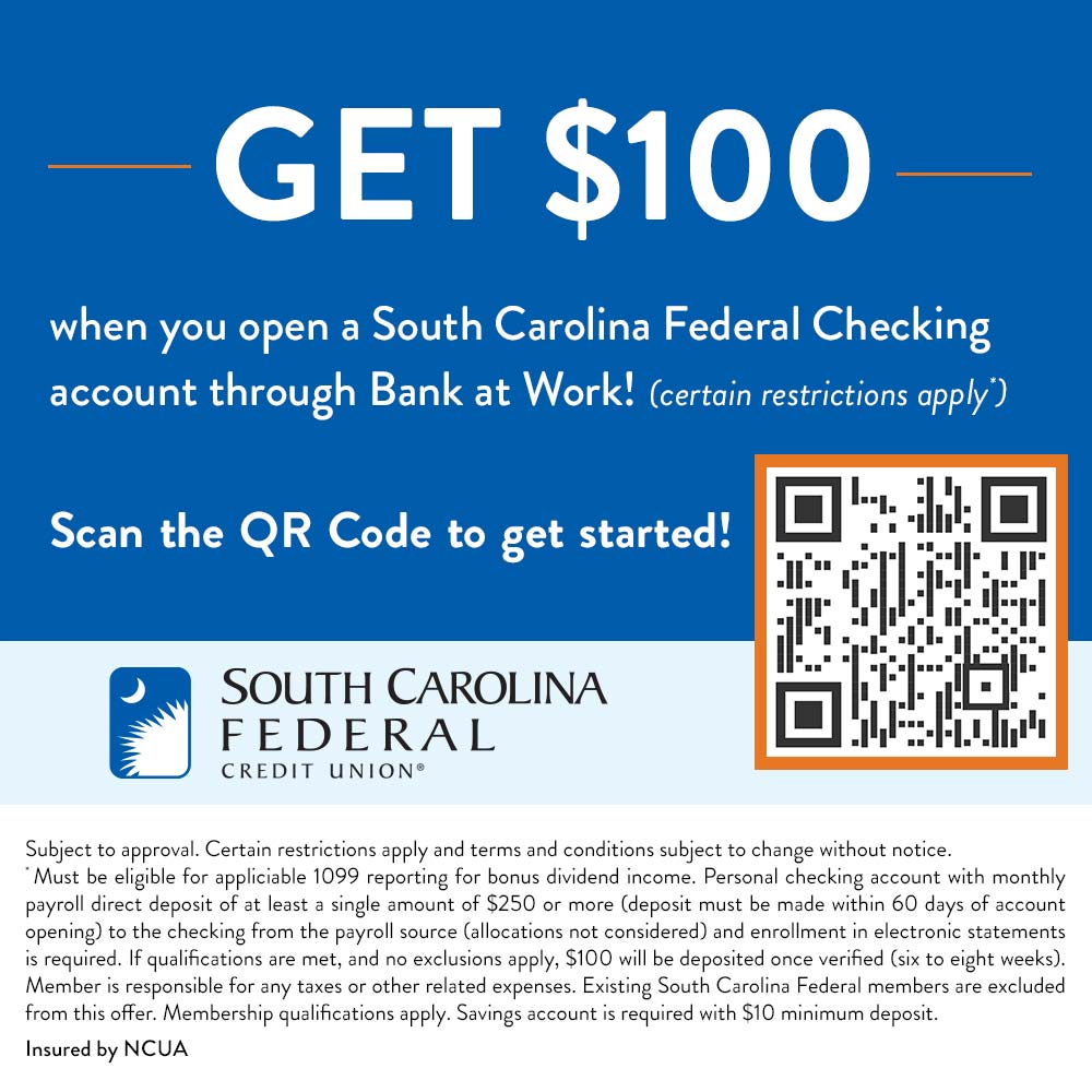 South Carolina Federal Credit Union - click to view offer